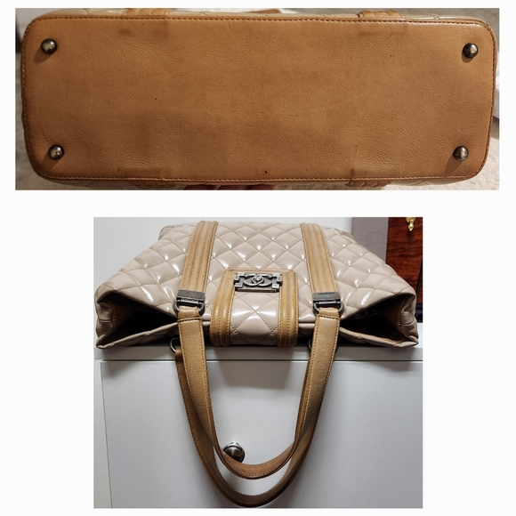 CHANEL Boy Diamond Quilt Patent Leather Tote 16 Series ***RARE and Delicious*** - Picture 8 of 16